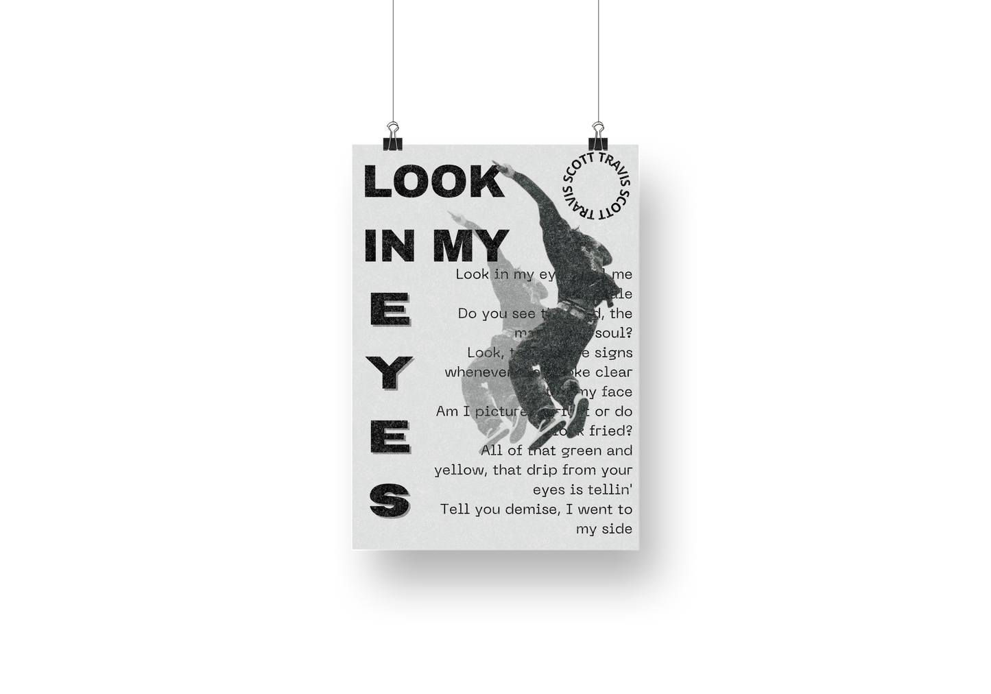 plakat LOOK IN MY EYES (TRAVIS)