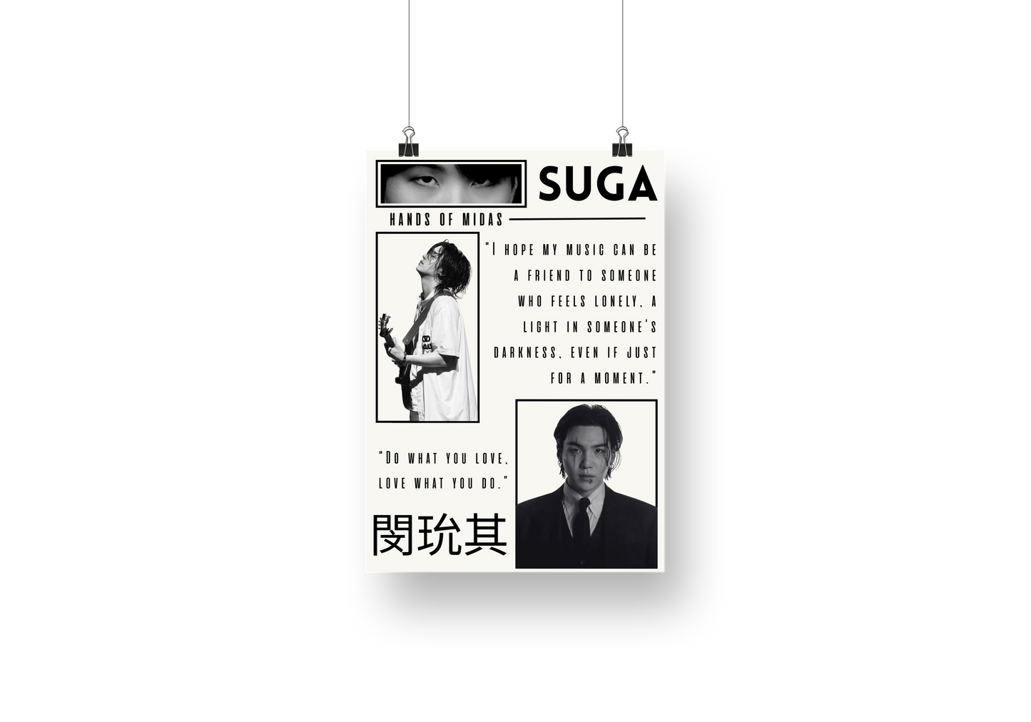 plakat SUGA (BTS)