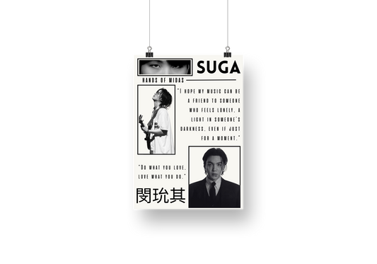 plakat SUGA (BTS)