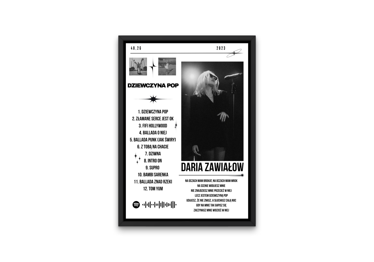 plakat DZIEWCZYNA POP (DARIA ZAWIAŁOW)