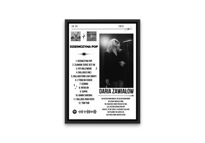 plakat DZIEWCZYNA POP (DARIA ZAWIAŁOW)