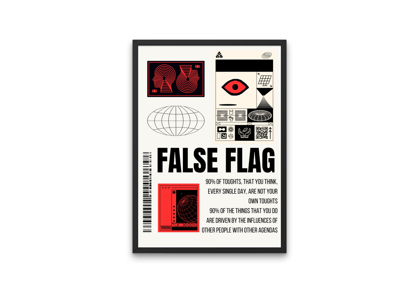 plakat FALSE FLAG (PRO8L3M)