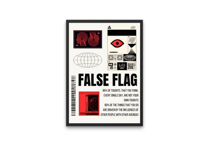 plakat FALSE FLAG (PRO8L3M)