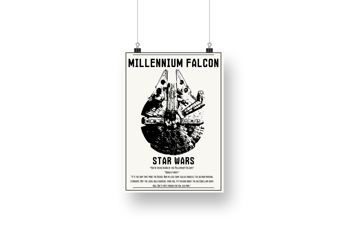 Plakat millenium falcon (STAR WARS)