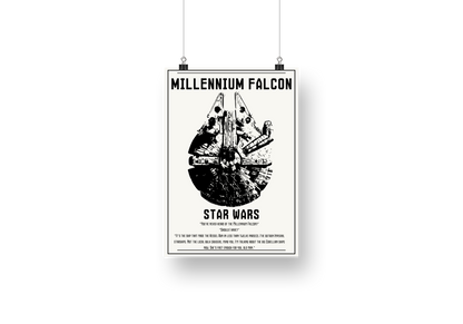 Plakat millenium falcon (STAR WARS)
