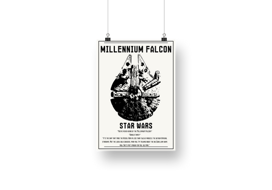 Plakat millenium falcon (STAR WARS)