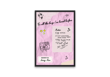 plakat DO WSZYSTKICH CHŁOPCÓW KTÓRYCH KOCHAŁAM