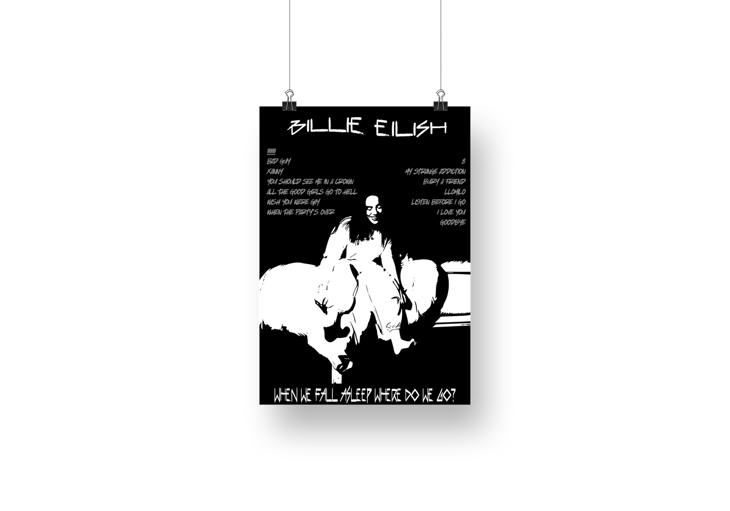 plakat WHEN WE FALL ASLEEP (BILLIE EILISH)