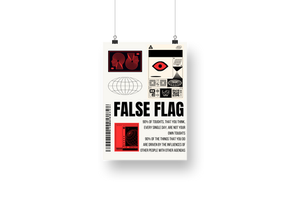 plakat FALSE FLAG (PRO8L3M)