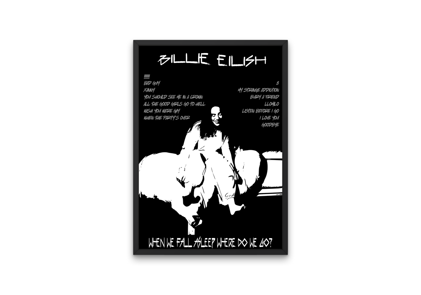 plakat WHEN WE FALL ASLEEP (BILLIE EILISH)