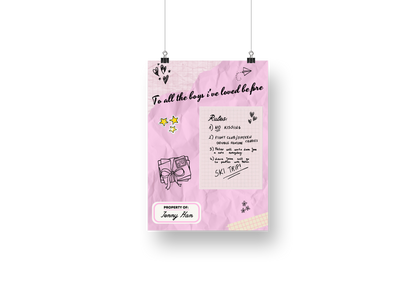 plakat DO WSZYSTKICH CHŁOPCÓW KTÓRYCH KOCHAŁAM