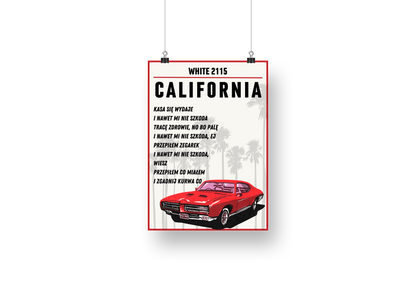 plakat CALIFORNIA (WHITE)