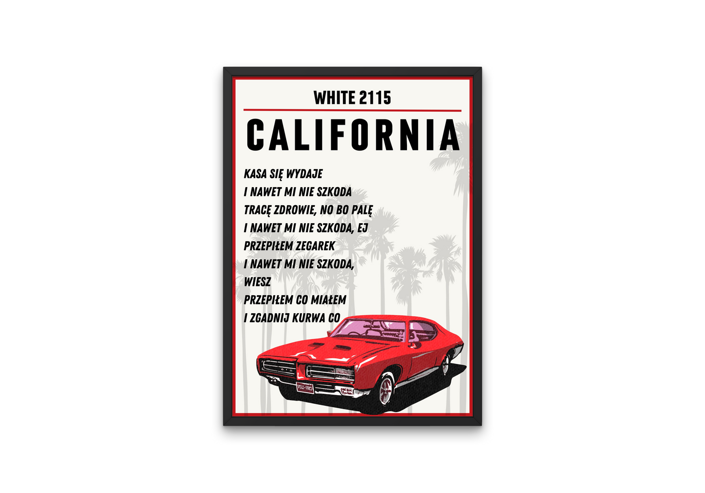 plakat CALIFORNIA (WHITE)