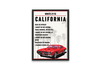 plakat CALIFORNIA (WHITE)