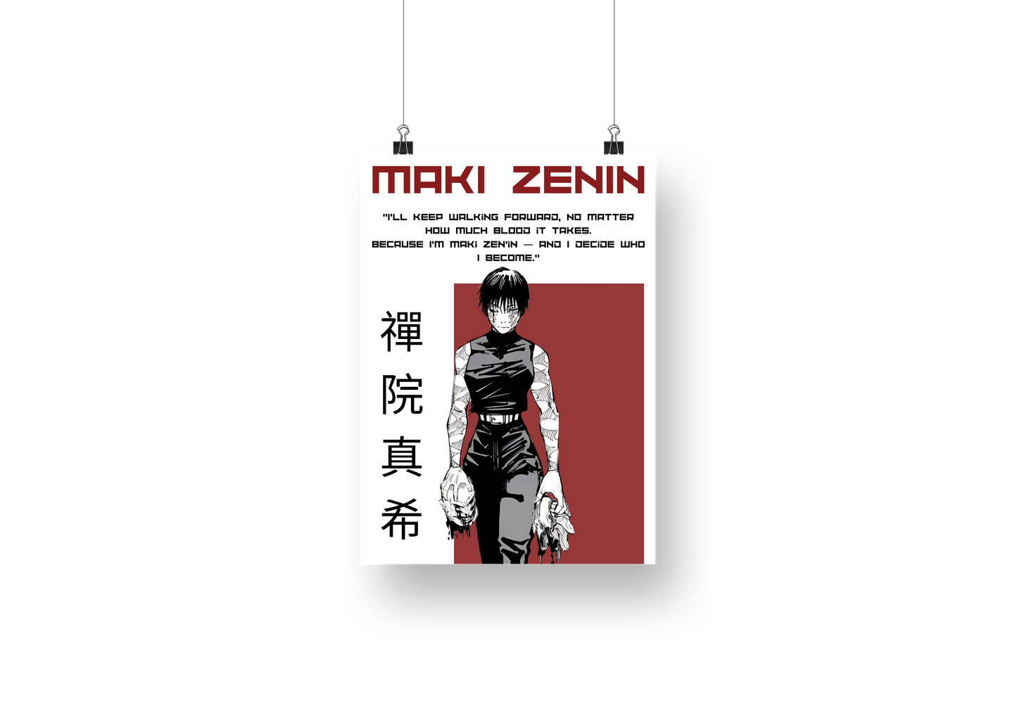 plakat Maki Zenin (JUJUTSU KAISEN)