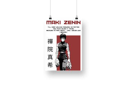 plakat Maki Zenin (JUJUTSU KAISEN)