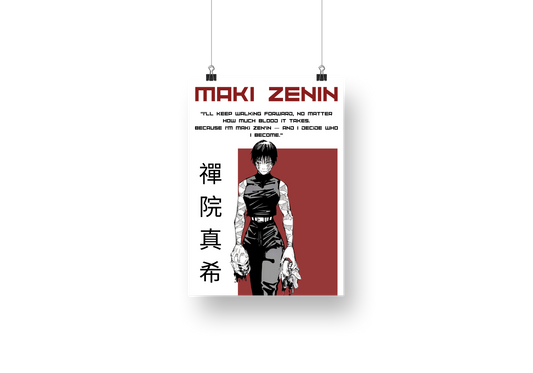 plakat Maki Zenin (JUJUTSU KAISEN)