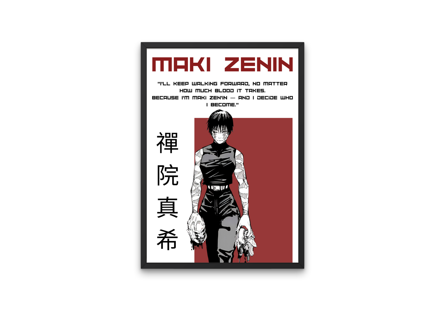 plakat Maki Zenin (JUJUTSU KAISEN)