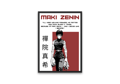 plakat Maki Zenin (JUJUTSU KAISEN)