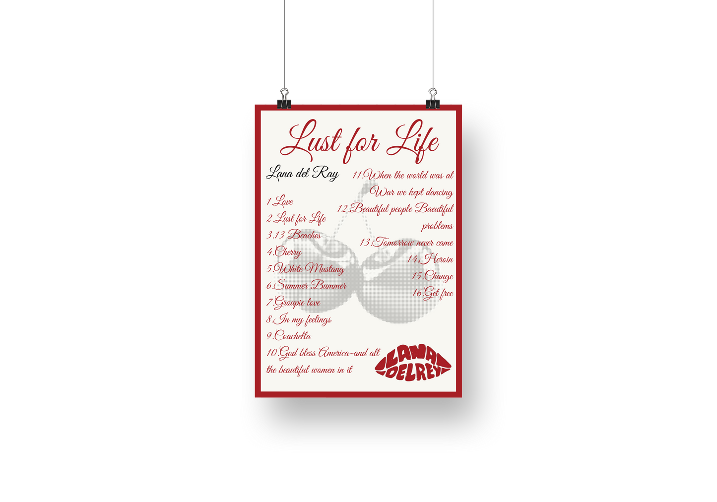 plakat LUST FOR LIFE (LANA)