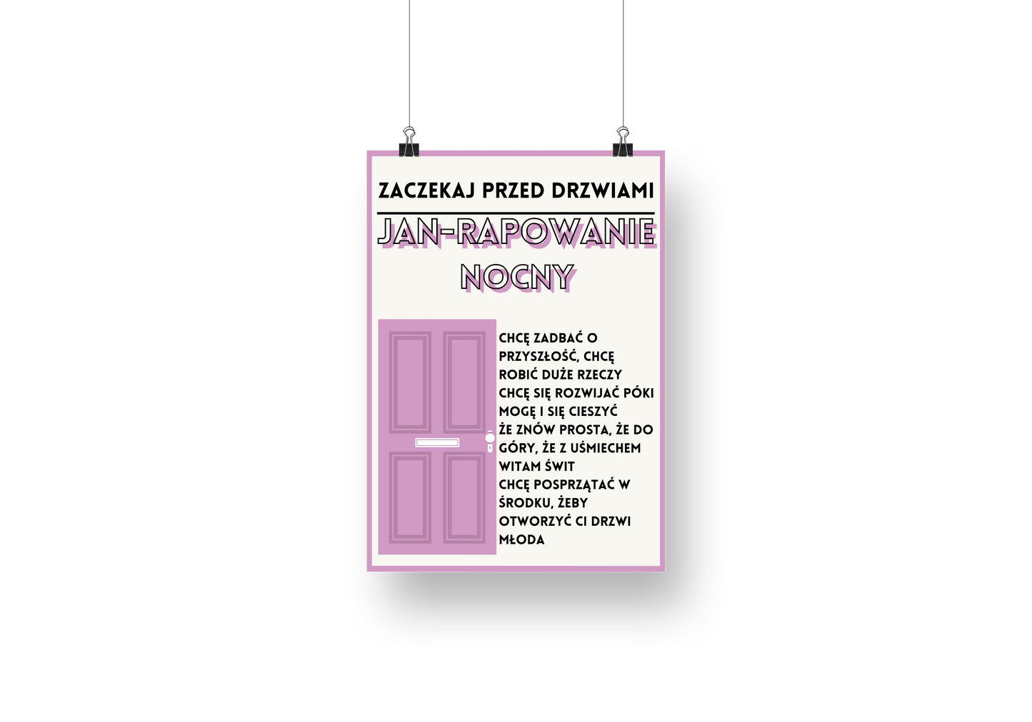 plakat ZACZEKAJ PRZED DRZWIAMI (JAN)